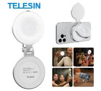 TELESIN Magnetic Fill Light Mini Selfie Light 3 Modes Adjustable Brightness for Smartphone Iphone XIAOMI HUAWEI SAMSUNG Phone Fill-in light