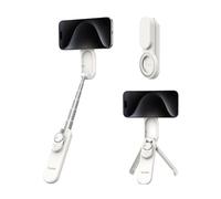 TELESIN Magnetic Mini Selfie Stick Tripod for iPhone 17/16/15 & Android | Portable Pocket Phone Stand with Zoom Scroll Remote Control, Desk Stand Tripod for TikTok/Travel/Vlogging