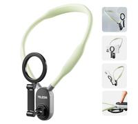 TELESIN Magnetic Neck Phone Holder for POV Vlogging, Green | Hands-free adjustable mount for iPhone and Android | Chest strap for walking, travel, cooking and first-person video