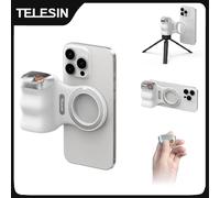 TELESIN Magnetic Phone Camera Shoot Hand Grip Phone Holder Shooting Aid Remote Control Handle for Iphone HUAWEI SAMSUNG Phone Magsafe Hand Grip