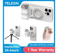 TELESIN Fun Shot Magnetic Phone Grip, Magnetic Camera DSLR Style Shutter Grip for iPhone & Android w Detachable Bluetooth Control - 1/4" Thread - Comfort Ergonomic Phone Camera Grip