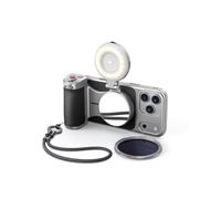 TELESIN Master Grip Kit for iPhone 17 Pro Max, Magnetic Phone Camera Grip with C03 Selfie Light + UV Filters +VND Filters, Creator Combo Built Wireless Charging - Cooling Graphene Case - Handle Grip