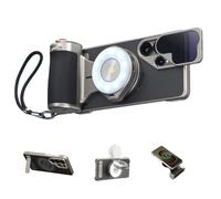 TELESIN Master Grip Kit for Samsung Galaxy S26 Ultra, Magnetic Phone Case & Grip Built-in 3200mAh Battery, ND16 Filter, 10X Flash with Pre-Flash Metering & LED, Wireless Charging, DSLR-Style Handle