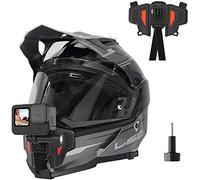 TELESIN Motorcycle Helmet Chin Mount for GoPro Hero 11, 10, 9, 8, 7, 6, Insta360 X3, ONE X2, ONE X, DJI OSMO Action, Non-Slip Silicone, Easy to Install, Action Camera Accessories (2nd Generation)