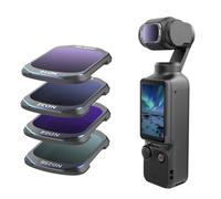 TELESIN ND16/32/64/256 Filters Compatible with DJI Osmo Pocket 4/3 & Xtra Muse, Magnetic Mount, Neutral Density Polarising Filters, Ultra-Thin HD Lens Filters for Pocket 4/3 & Xtra Muse