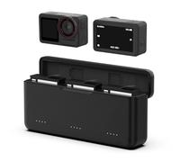 TELESIN Osmo 360/Osmo Action 5 Pro Battery Charger for DJI Osmo 360/DJI Osmo Action 5 Pro, USB Fast Charging Case with Type-C Cable Compatible with DJI Original Battery, Triple Battery Charger