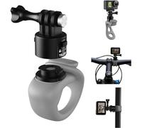 TELESIN Quick Release Flexible Mount Wrap Band, Bike Handlebar Roll Bar Tube Stick Pole Mounting Accessories For GoPro Action Cameras Insta360 Ace Pro DJI Action Camera Mount (Grey, Quick Release)