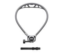TELESIN SE 3.0 Action Camera Neck Mount, Wider Hands-Free POV Holder, Grey | Flexible wearable camera holder with breathable comfort, magnetic lock, chest strap, 360° rotation for stable hands-free POV