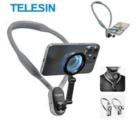 TELESIN Silicone Magnetic Quick Release Neck Mount Hold for Iphone 15 14 13 12 11 SAMSUNG HUAWEI XIAOMI Smart Phone Accessories Green