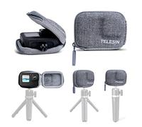 TELESIN Small Carry Case for GoPro Hero 11 Hero 10 Hero 9 9 Black, Pocket Size Protective Case Travel Bag With Half Open Zipper Supports Connecting with Go Pro 10 9 Selfie Stick and Tripod Accessories