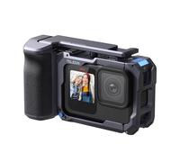 TELESIN Street Grip Kit for Hero 9-13 | with Metal Rabbit Cage | Camera Grip Holder with Seesaw Design | Aluminum Alloy Metal Shell | Backup TF Card Slot | Quick Battery Access | Vlog Grip Holder