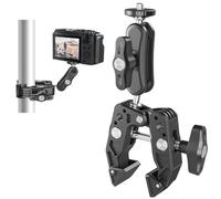 TELESIN Super Clamp Mount Camera Monitor Bike Handlebar | 360 Ballhead Magic Arm with 1/4" Port Extension Holder Adapter for Canon Nikon DSLR GoPro DJI Insta360 Action Camera
