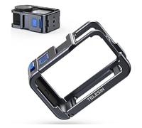 TELESIN Ultra-Light Aluminum Case Camera Cage for DJI Action 5 Pro Action 4 Action 3, Fits with ND CPL Lens Filter on, Protective Frame Housing with 1/4 Cold Shoe for Video Light Microphone