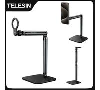 TELESIN Universal Magnetic Mobile Phone Quick Release Photography Stand Holder Aluminium alloy Phone Stand For Smart phone Desk stand