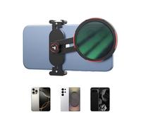 TELESIN Universal Phone Filters Mount Suitable for 67mm Filters, Clip-On Filter Holder w Cold Shoe & 1/4" Thread for Phone Clip, Lightweight for Travel & Vlogging, for iPhone/Android, Pixel and More