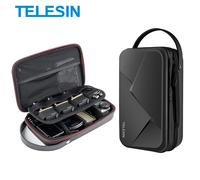 TELESIN Waterproof Carrying Adjustable Space Bag PU for GoPro Hero 13 12 11 10 9 8 7 6 Insta360 Osmo Action Accessories Bag