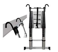Telesladder 19ft Aluminum Extension Ladder with Stabilizer Bar - 440lbs Capacity Ideal for Home & Professional Use Safe Climbing Durable & Lightweight 5.8M