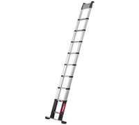 Telesteps Prime Line 4.1m Aluminium Telescopic Ladder with stabiliser Bar - Max Height 4.8m