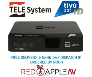Telesystem TS9018 HD HEVC H.265 DVB-S2 Sat Receiver & Active Tivusat HD Card