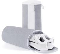 Teletrogy Shoe Washing Machine Bag 2Pcs, Fluffy Fibers Keep 360° Wrap-around Cleaning, Trainer Washing Machine Bag, Shoe Laundry Bag with Durable Hidden Zipper Reusable Shoe Cleaning Bag (Grey)