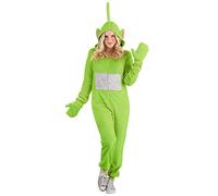 Teletubbies Dipsy Adult Costume, Plush Jumpsuit with Attached Mitts, Officially Licensed