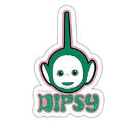 Teletubbies Dipsy in Pretty Glitter Design Sticker Size S (10 x 10 cm)