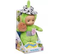 Teletubbies Party Dipsy Talking Soft Toy with Dalmatian Print Hat and Toast, Interactive Plush, Press My Tummy Feature, All Ages