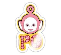 Teletubbies Po in Pretty Glitter Design Sticker Size S (10 x 10 cm)