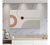 Television cover, 32-75 Inches TV Cover, Painting Pattern Television Cloth Modern Art Wall-Mounted Dustproof Screen Protector Dust Proof ,Color:C)(B,65in(150x90cm))