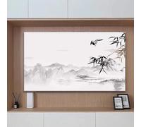 Television cover, Indoor Landscape Printing TV Cover 32"-85" Dust-proof Polyester Screen Protector For Wall Mounted Televisions LED LCD(B,32 39IN)