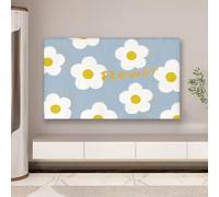 Television cover, Indoor Multi-purpose Wall Mounted Desktop LCD Screen TV Cover,Creative Elastic Fabric Flower Print Set Curved Anti Slip Cloth(C,32 39IN)