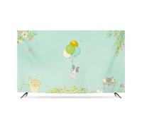 Television cover, Minimalist Colorful Floral Print Pattern TV Cover Screen Protector For LCD LED Indoor Bedroom Living Room Decoration Television Cloth(B,42in)