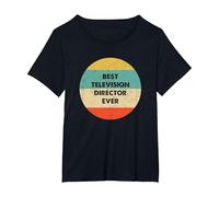 Television Director T-Shirt, Women's Plus, Black, 4X
