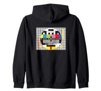 Television Test Screen No Signal Color Pattern Zip Hoodie