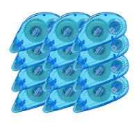 TELEXSUN Glue Runner Permanent, Double Sided Adhesive Scrapbook Runner Tape Roller, 0.3-inch by 360-Inch, Permanent Adhesive Dots Roller Applicator, 12 Pack - Blue