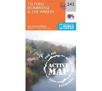 Telford, Ironbridge & The Wrekin Map | Weatherproof | Ironbridge Gorge | Ordnance Survey | OS Explorer Active Map 242 | England | Walks | Hiking | Maps | Adventure