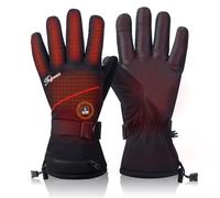 Telguua Heated Gloves with Touch Screen for Men and Women, Rechargeable 7.4V 5500mAh Battery Heating Faster and More Stable, 3 Temperature Levels, Waterproof Windproof Glove for Outdoor Ski Hiking