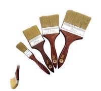 Telidif Paint Brush Set, 4Pcs with Solid Wood Handles, Includes 1", 2", 3", 4" Brushes, Ideal for Painting Walls, Ceilings, Fences, Furniture, and Large Surfaces, Perfect for Oil Painting and Staining
