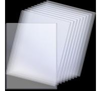 Teling 10 Pcs 8 1/2" x 11" Rigid Print Protectors Clear Rigid Sleeve Plastic Paper Page Protectors Clear Sheet Protectors Photo Plastic Sleeve Hard Plastic Document Holder Birth Certificate Protector
