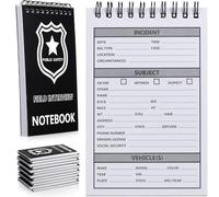 Teling 12 Pcs Public Safety Police Field Interview Notebook Report Notepad for Law Enforcement Officer Gifts Ticket Book Notebook Cop Interview Equipment Accessories, 70 Sheets/ 140 Pages(3x5 Inch)