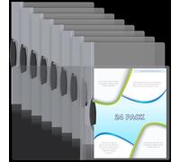 Teling 24pcs Clear Report Covers with Clip Plastic Presentation Covers Presentation Folders Paper Binder for Classroom Business Files Document School Office, 9.4 x 11.8 Inches (Clear)