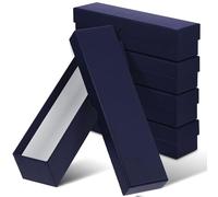 Teling 4 Pcs Coin Storage Box 2x2inch Flip Holders Collectors Coin Supplies Holders for Cents Collection Cardboard (Blue)