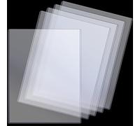 Teling 5 Pcs 8 1/2" x 11" Rigid Print Protectors Clear Rigid Sleeve Plastic Paper Page Protectors Clear Sheet Cover Photo Plastic Sleeve Hard Document Holder Birth Certificate Cover