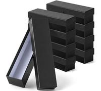 Teling 8 Pcs Coin Storage Box 2x2inch Flip Holders Collectors Coin Supplies Holders for Cents Collection Cardboard (Black)