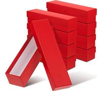 Teling 8 Pcs Coin Storage Box 2x2inch Flip Holders Collectors Coin Supplies Holders for Cents Collection Cardboard (Red)