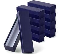 Teling 8 Pcs Coin Storage Box 2x2inch Flip Holders Collectors Coin Supplies Holders for Cents Collection Cardboard (Blue)