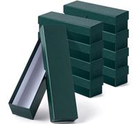 Teling 8 Pcs Coin Storage Box 2x2inch Flip Holders for Collectors Coin Collecting Supplies Holders for Collectors Cents Collection Cardboard(Dark Green)