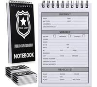 Teling Public Safety Police Field Interview Notebook Report Notepad for Law Enforcement Officer Gifts Ticket Book Notebook Cop Interview Equipment Accessories, 70 Sheets/ 140 Pages (16 Packs)
