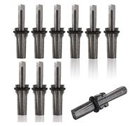 Telituny 10-Piece Stone Splitting Wedges Set, Rock Splitting Tools 4.1" chromiums Vanadium Steel Wedges & Feather Shims for, Marble, Concrete (16mm Hole Fit, 100mm Length)