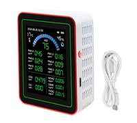 Telituny 18-in-1 Air Quality Monitor, Professional Indoor Air Quality Tester with CO2/HCHO/TVOC/PM2.5/PM10 Detection, 2.8" Color Display, 2000mAh Battery, Data Logging for Home & Office